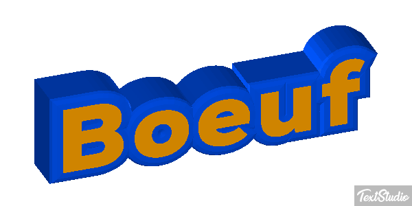 Boeuf Tekst effect