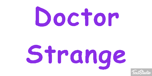 Doctor Strange Effet de texte