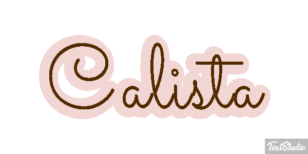 Calista Tekst effect