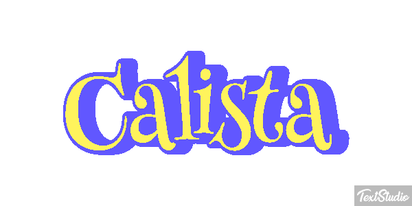 Calista Tekst effect