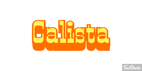 Calista Tekst effect