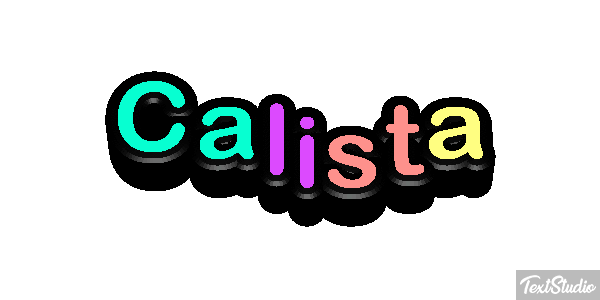 Calista Tekst effect