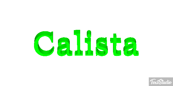 Calista Tekst effect