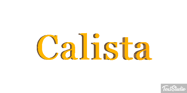 Calista Tekst effect