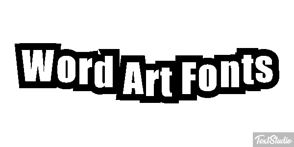 Word Art Fonts Effetto testo