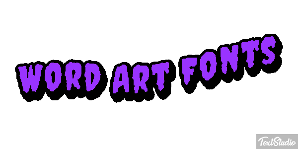 Word Art Fonts Effetto testo