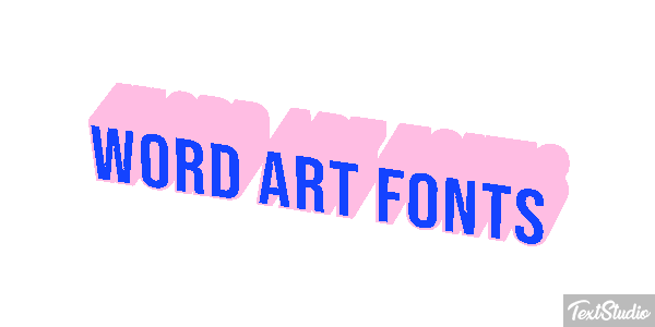Word Art Fonts Effetto testo