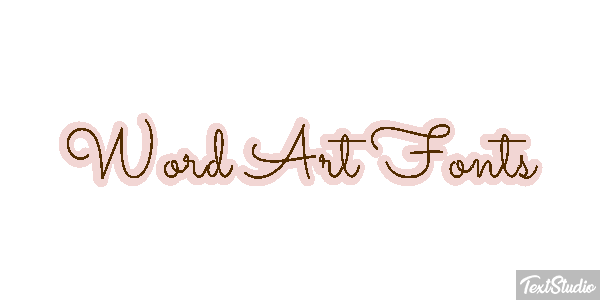 Word Art Fonts Effetto testo