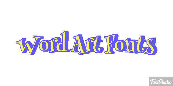 Word Art Fonts Effetto testo