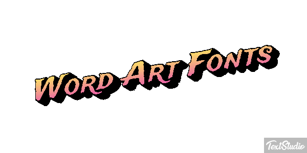 Word Art Fonts Effetto testo