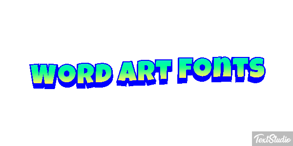 Word Art Fonts Effetto testo