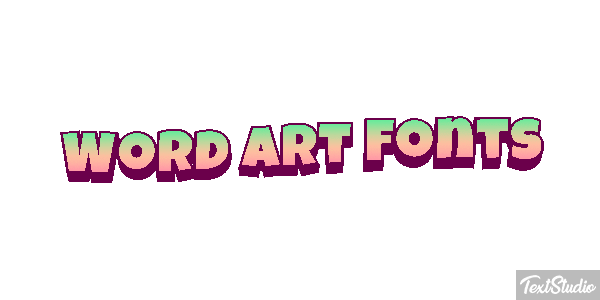 Word Art Fonts Effetto testo