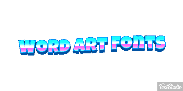 Word Art Fonts Effetto testo