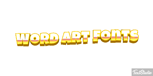 Word Art Fonts Effetto testo