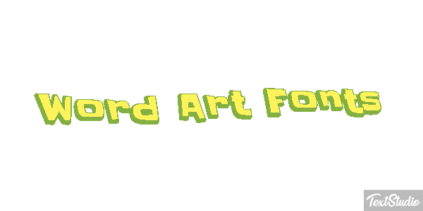 Word Art Fonts Effetto testo