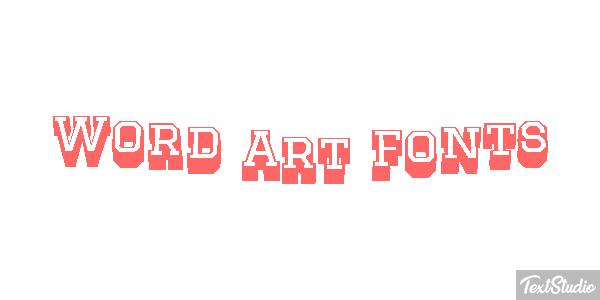 Word Art Fonts Effetto testo