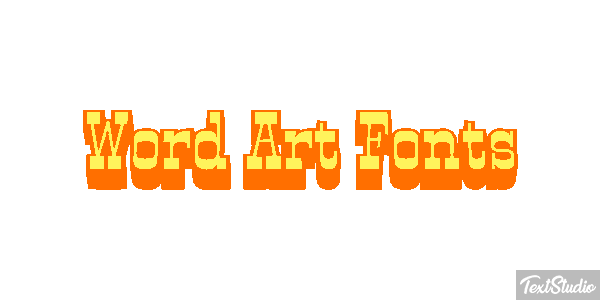 Word Art Fonts Effetto testo