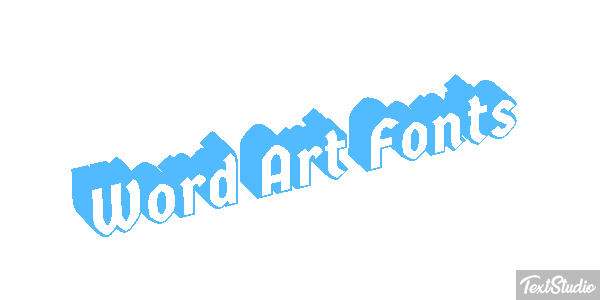 Word Art Fonts Effetto testo