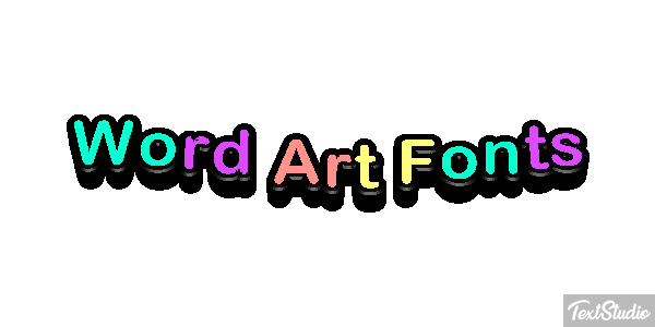 Word Art Fonts Effetto testo