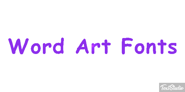 Word Art Fonts Effetto testo
