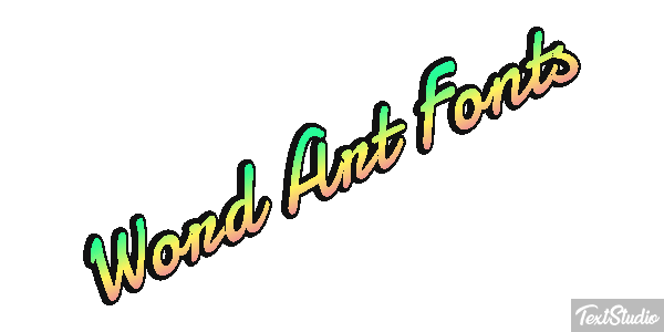 Word Art Fonts Effetto testo