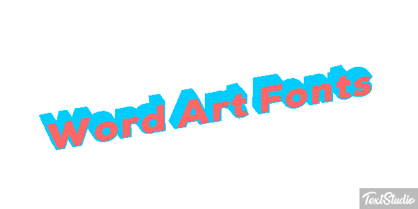 Word Art Fonts Effetto testo