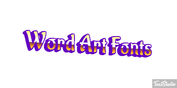 Word Art Fonts Effetto testo