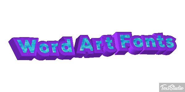 Word Art Fonts Effetto testo
