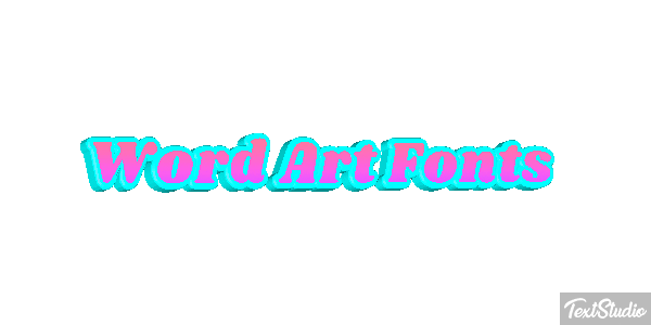 Word Art Fonts Effetto testo