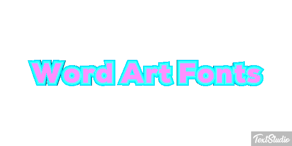 Word Art Fonts Effetto testo