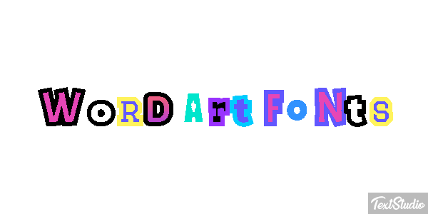 Word Art Fonts Effetto testo