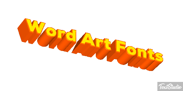 Word Art Fonts Effetto testo