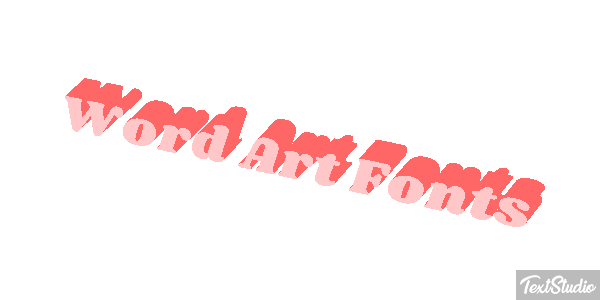 Word Art Fonts Effetto testo