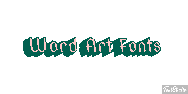 Word Art Fonts Effetto testo