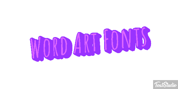 Word Art Fonts Effetto testo