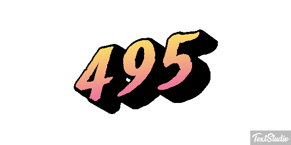 495 Tekst effect