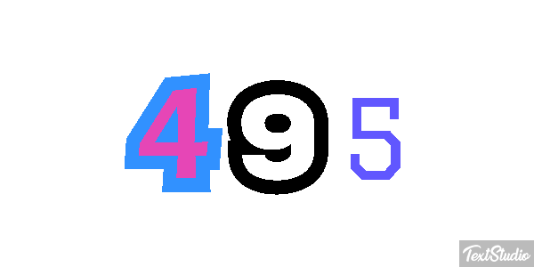 495 Tekst effect