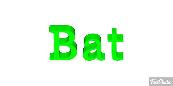 Bat Efeito do texto