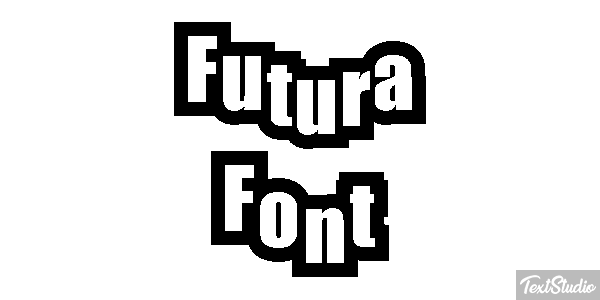 Futura Font Text effect