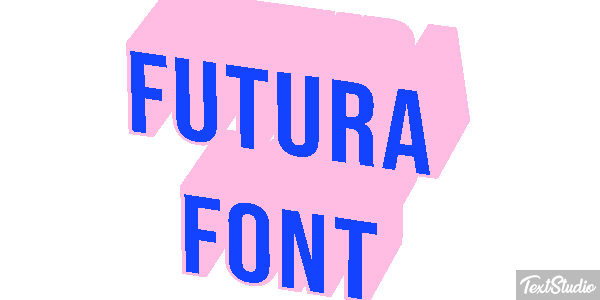 Futura Font Text effect