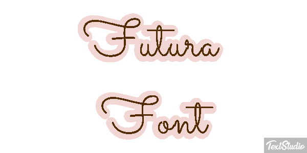 Futura Font Text effect