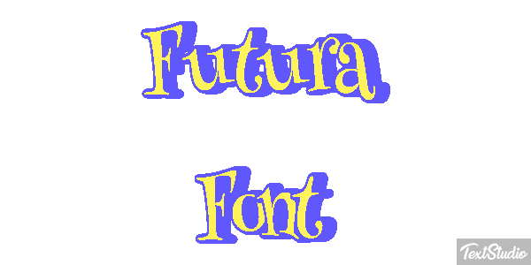 Futura Font Text effect