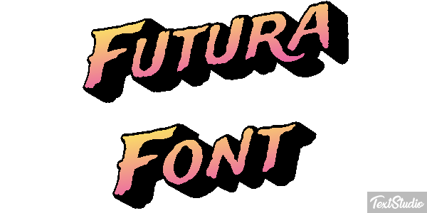Futura Font Text effect