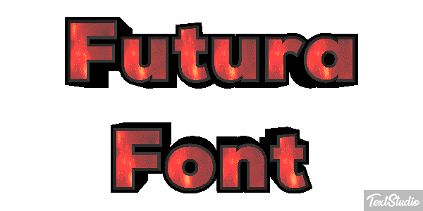 Futura Font Text effect