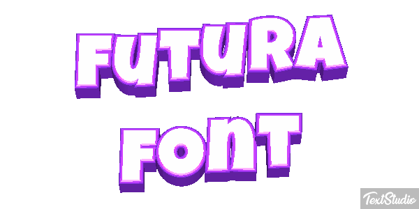 Futura Font Text effect