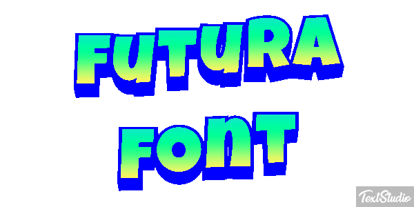 Futura Font Text effect