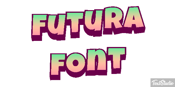 Futura Font Text effect