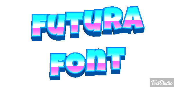 Futura Font Text effect