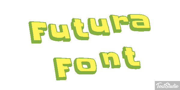 Futura Font Text effect