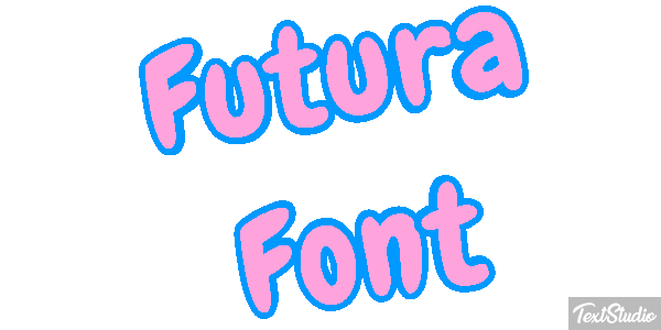 Futura Font Text effect